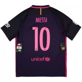 Barcelona Messi 10 2016-17 Retro Udebanesæt Kortærmet
