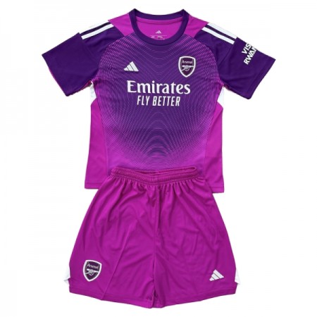 Arsenal Målmand Børn Trøje Lilla 2025-26 Kortærmet(+ Korte bukser)