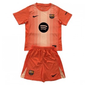 FC Barcelona Målmand Børn Trøje Orange 2025-26 Kortærmet(+ Korte bukser)
