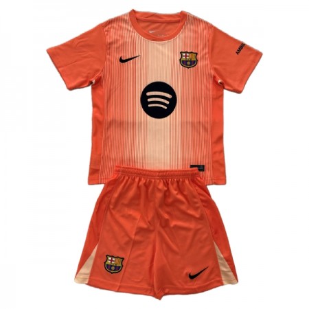FC Barcelona Målmand Børn Trøje Orange 2025-26 Kortærmet(+ Korte bukser)