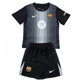 FC Barcelona Målmand Børn Trøje Sort 2025-26 Kortærmet(+ Korte bukser)
