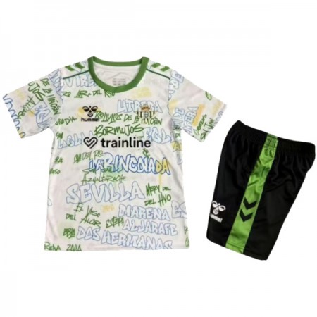Real Betis Pre-Match Børn Trøje 2025-26 Kortærmet(+ Korte bukser)