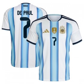 Argentina De Paul 7 Hjemmebanesæt VM Fodbold 2026 Kortærmet