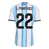 Argentina Lautaro Martinez 22 Børn Hjemmebanesæt VM Fodbold 2026 Kortærmet(+ Korte bukser)
