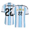 Argentina Lautaro Martinez 22 Hjemmebanesæt VM Fodbold 2026 Kortærmet