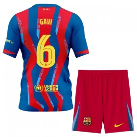 FC Barcelona Gavi 6 Børn 4.sæt 2025-26 Kortærmet(+ Korte bukser)