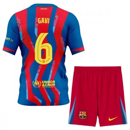 FC Barcelona Gavi 6 Børn 4.sæt 2025-26 Kortærmet(+ Korte bukser)