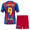 FC Barcelona Lewandowski 9 Børn 4.sæt 2025-26 Kortærmet(+ Korte bukser)
