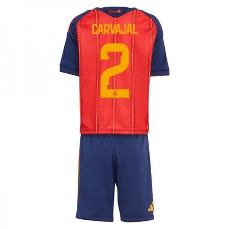 Spanien Carvajal 2 Børn Hjemmebanesæt VM Fodbold 2026 Kortærmet(+ Korte bukser)