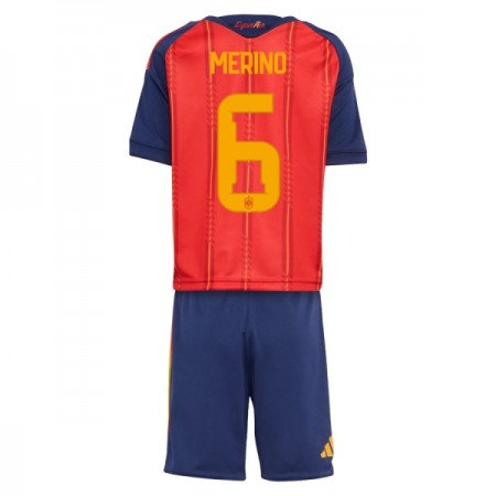 Spanien Merino 6 Børn Hjemmebanesæt VM Fodbold 2026 Kortærmet(+ Korte bukser)