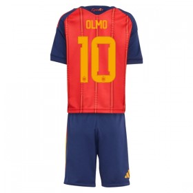 Spanien Olmo 10 Børn Hjemmebanesæt VM Fodbold 2026 Kortærmet(+ Korte bukser)