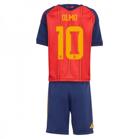 Spanien Olmo 10 Børn Hjemmebanesæt VM Fodbold 2026 Kortærmet(+ Korte bukser)