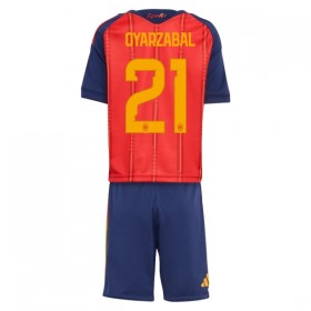 Spanien OYARZABAL 21 Børn Hjemmebanesæt VM Fodbold 2026 Kortærmet(+ Korte bukser)
