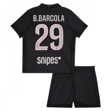 Paris Saint-Germain B. Barcola 29 Jordan Børn 4.sæt 2025-26 Kortærmet(+ Korte bukser)