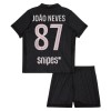 Paris Saint-Germain Joao Neves 87 Jordan Børn 4.sæt 2025-26 Kortærmet(+ Korte bukser)