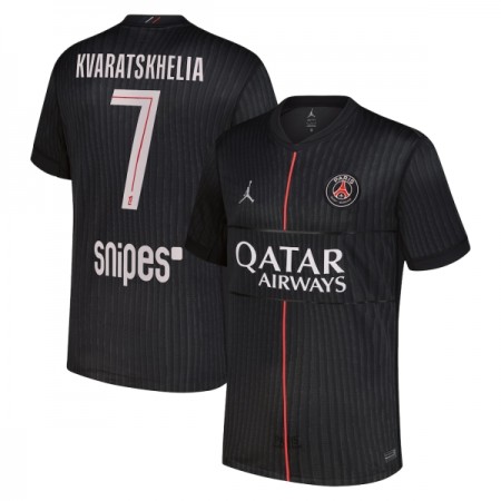 Paris Saint-Germain Kvaratskhelia 7 Jordan 4.sæt 2025-26 Kortærmet