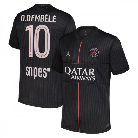 Paris Saint-Germain O. Dembele 10 Jordan 4.sæt 2025-26 Kortærmet