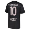 Paris Saint-Germain O. Dembele 10 Jordan 4.sæt 2025-26 Kortærmet