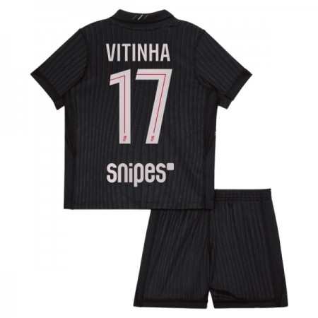 Paris Saint-Germain Vitinha 17 Jordan Børn 4.sæt 2025-26 Kortærmet(+ Korte bukser)