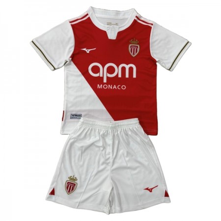 AS Monaco Børn Hjemmebanesæt 2025-26 Kortærmet(+ Korte bukser)