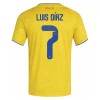 Colombia Luis Diaz 7 Hjemmebanesæt VM Fodbold 2026 Kortærmet