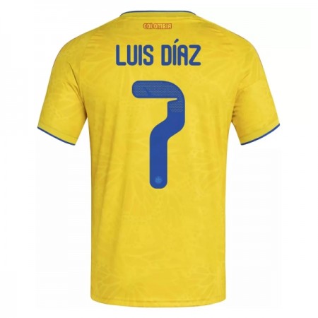 Colombia Luis Diaz 7 Hjemmebanesæt VM Fodbold 2026 Kortærmet
