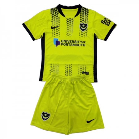 Portsmouth Børn Tredjesæt 2025-26 Kortærmet(+ Korte bukser)