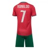 Portugal Ronaldo 7 Børn Hjemmebanesæt VM Fodbold 2026 Kortærmet(+ Korte bukser)