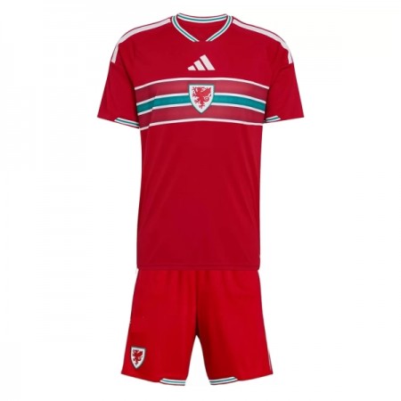 Wales Børn Hjemmebanesæt VM Fodbold 2026 Kortærmet(+ Korte bukser)