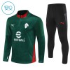 AC Milan Børn Grøn Trænings Sweatshirt Kvart-Zip 2025-26