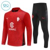 AC Milan Børn Rød Trænings Sweatshirt Kvart-Zip 2025-26