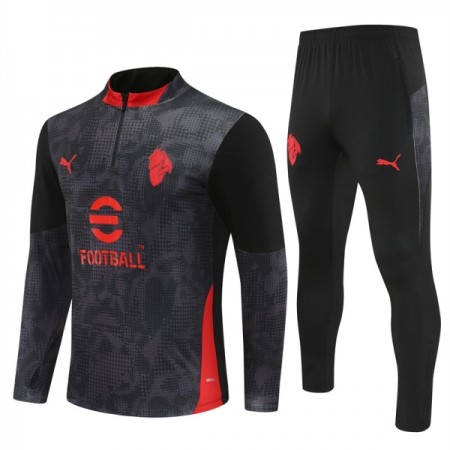 AC Milan Sort Trænings Sweatshirt Kvart-Zip 2025-26