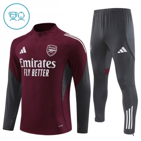 Arsenal Børn Rød Trænings Sweatshirt Kvart-Zip 2025-26