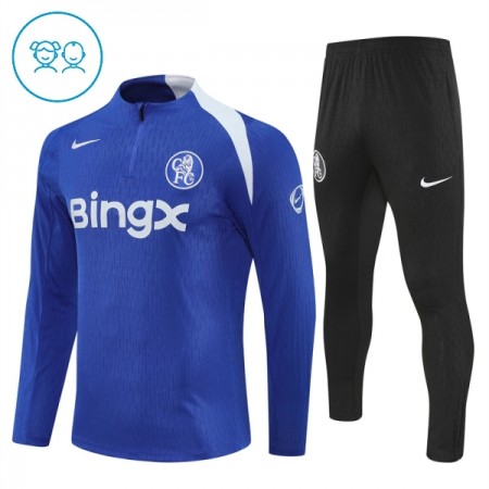 Chelsea Børn Blå Trænings Sweatshirt Kvart-Zip 2025-26