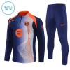 FC Barcelona Børn Blå Trænings Sweatshirt Kvart-Zip 2025-26