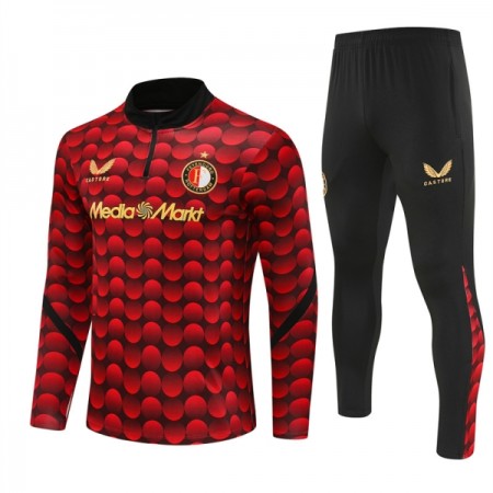 Feyenoord Rotterdam Rød Trænings Sweatshirt Kvart-Zip 2025-26