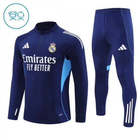 Real Madrid Navy Version Børn Trænings Sweatshirt Kvart-Zip 2025-26