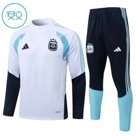 Argentina Børn Hvid Trænings Sweatshirt Kvart-Zip 2026-27