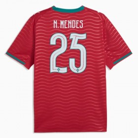 Portugal Nuno Mendes 25 Hjemmebanesæt VM Fodbold 2026 Kortærmet