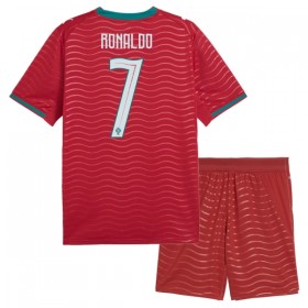 Portugal Ronaldo 7 Børn Hjemmebanesæt VM Fodbold 2026 Kortærmet(+ Korte bukser)