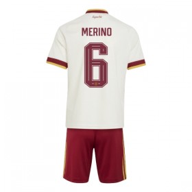 Spanien Merino 6 Børn Udebanesæt VM Fodbold 2026 Kortærmet(+ Korte bukser)