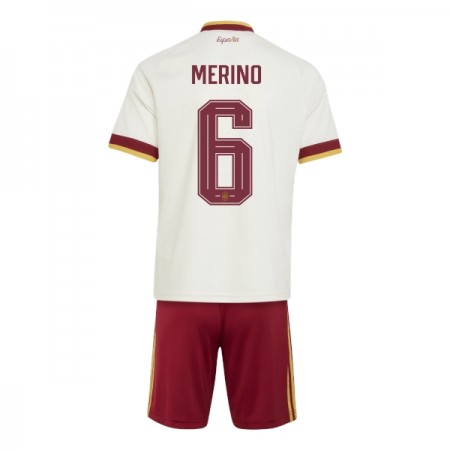 Spanien Merino 6 Børn Udebanesæt VM Fodbold 2026 Kortærmet(+ Korte bukser)