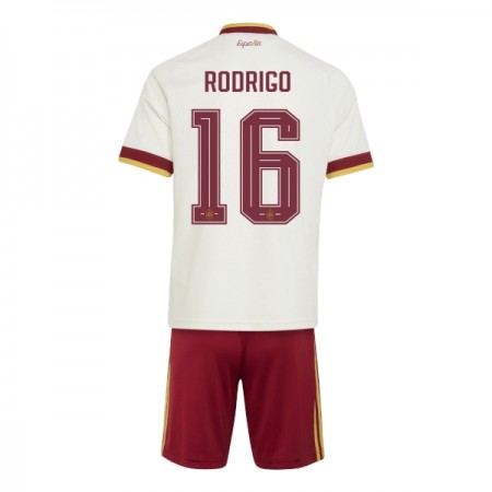 Spanien Rodrigo 16 Børn Udebanesæt VM Fodbold 2026 Kortærmet(+ Korte bukser)