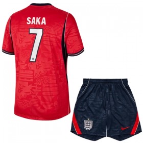 England Saka 7 Børn Udebanesæt VM Fodbold 2026 Kortærmet(+ Korte bukser)
