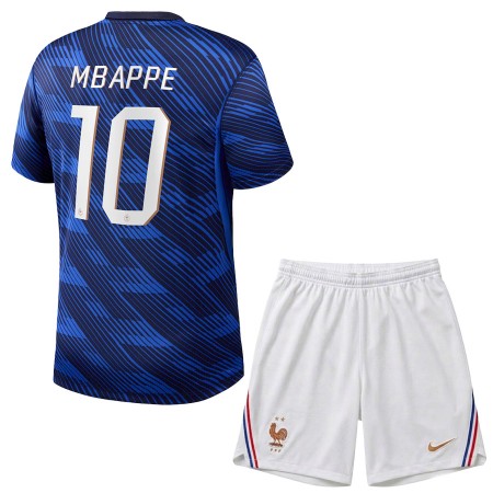 Frankrig Mbappé 10 Børn Hjemmebanesæt VM Fodbold 2026 Kortærmet(+ Korte bukser)