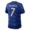 Frankrig O. Dembele 7 Børn Hjemmebanesæt VM Fodbold 2026 Kortærmet(+ Korte bukser)