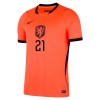 Holland Frenkie de Jong 21 Børn Hjemmebanesæt VM Fodbold 2026 Kortærmet(+ Korte bukser)