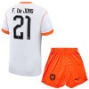 Holland Frenkie de Jong 21 Børn Udebanesæt VM Fodbold 2026 Kortærmet(+ Korte bukser)