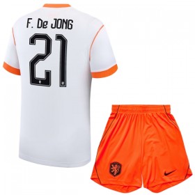 Holland Frenkie de Jong 21 Børn Udebanesæt VM Fodbold 2026 Kortærmet(+ Korte bukser)