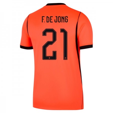 Holland Frenkie de Jong 21 Hjemmebanesæt VM Fodbold 2026 Kortærmet